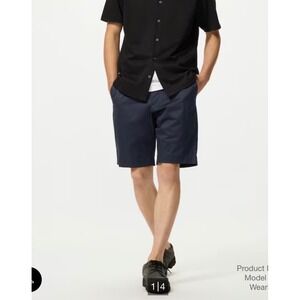 Uniqlo Chino Shorts Navy Blue XL Men Women Unisex Casual Summer Comfy Minimalist